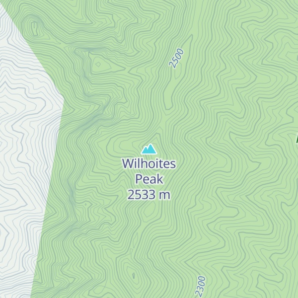 Map of Wilhoites Peak