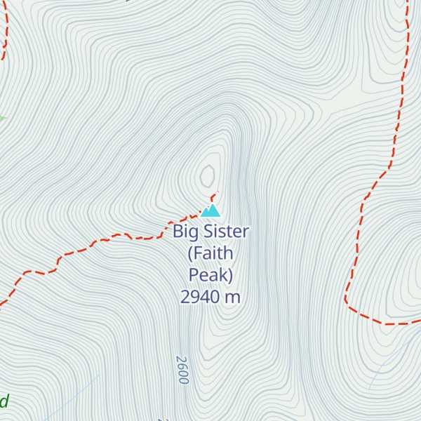 Map of Big Sister (Faith Peak)