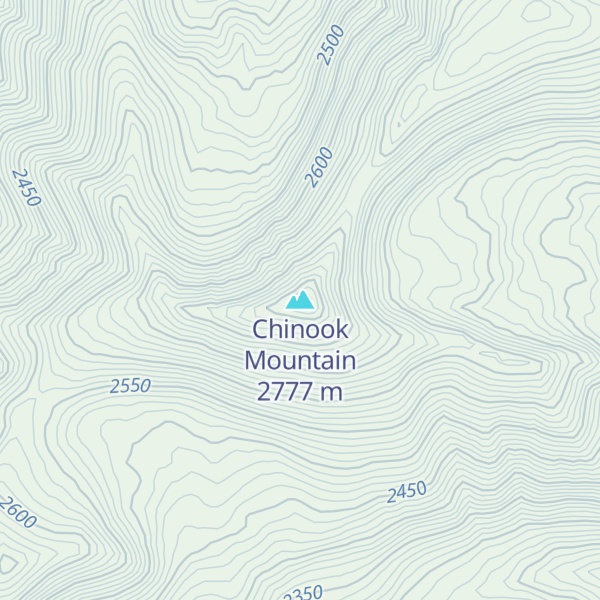 Map of Chinook Mountain