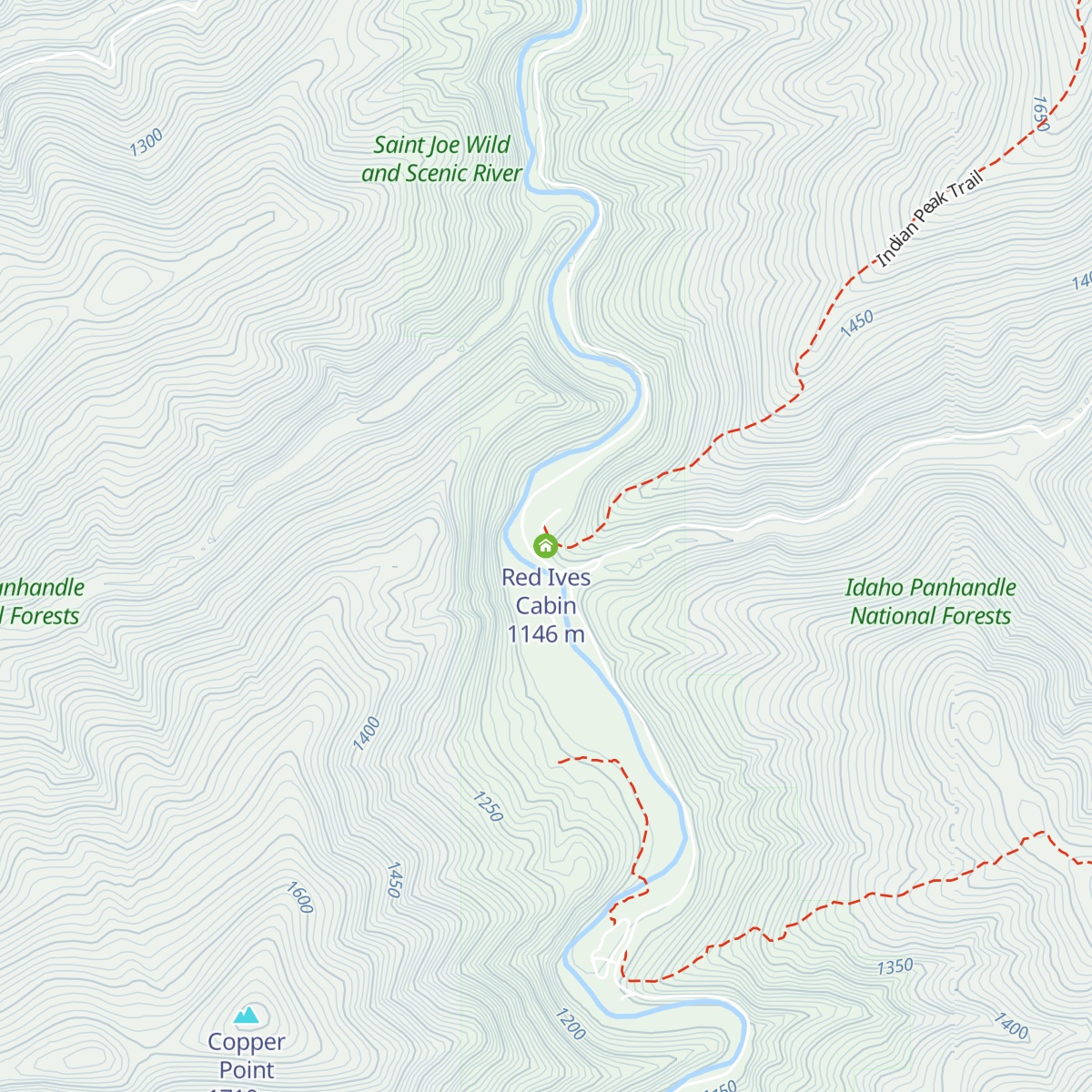 Red Ives Cabin map
