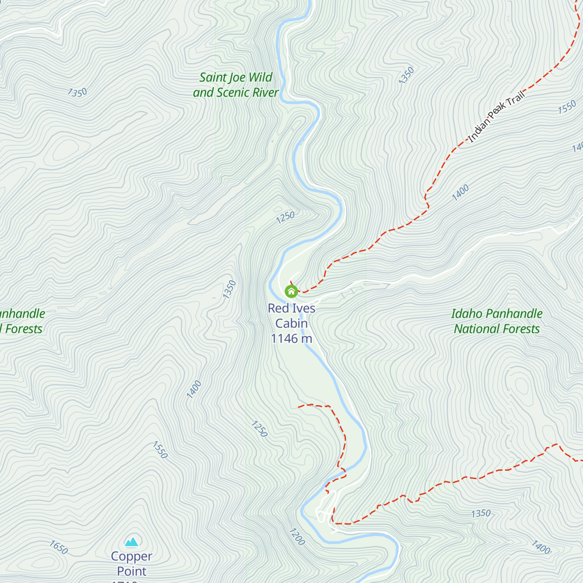 Red Ives Cabin map
