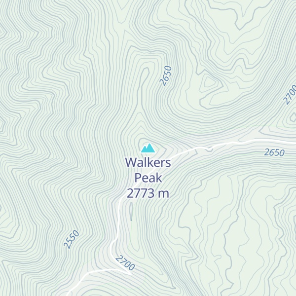 Map of Walkers Peak
