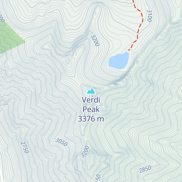 Map of Verdi Peak