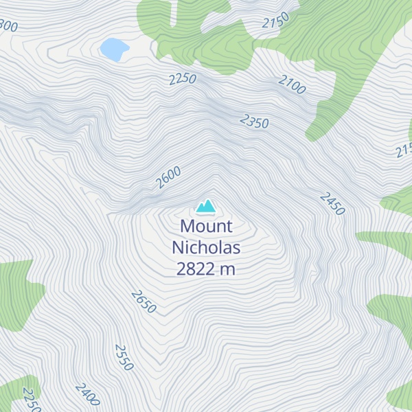 Map of Mount Nicholas