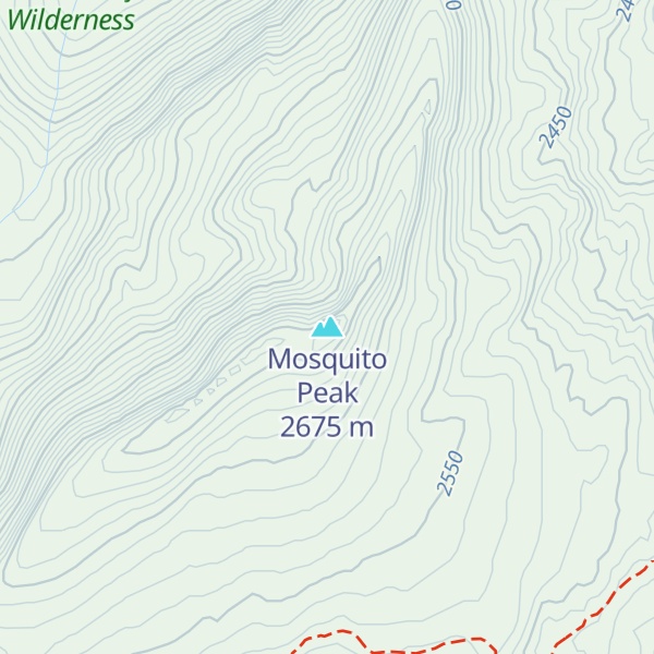 Map of Mosquito Peak