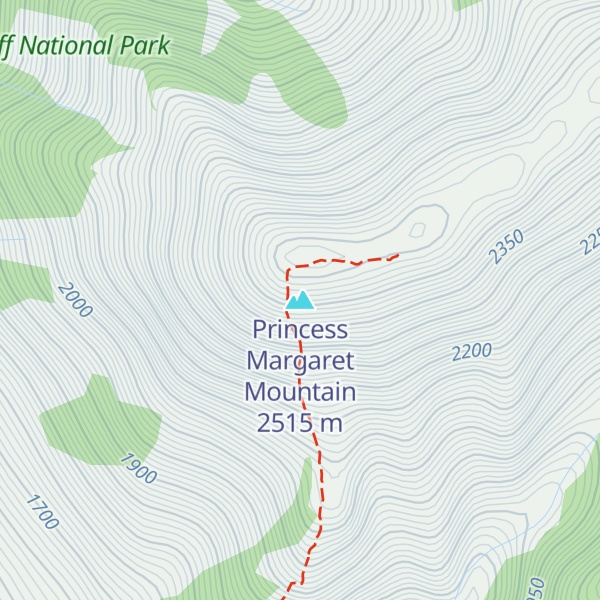 Map of Princess Margaret Mountain