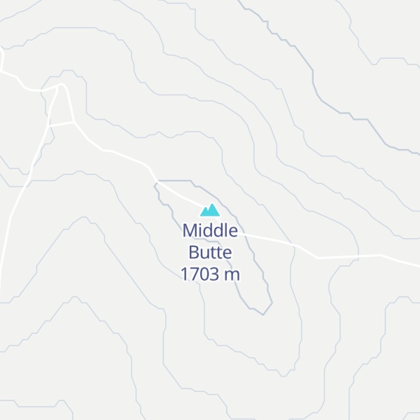 Map of Middle Butte