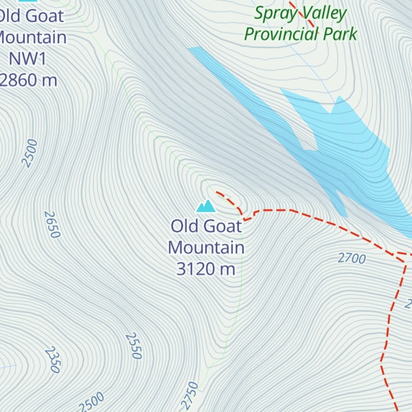 Map of Old Goat Mountain
