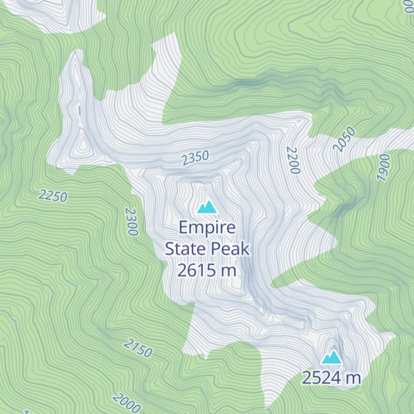 Map of Empire State Peak
