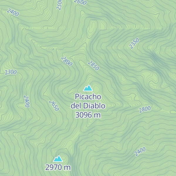 Map of Picacho del Diablo