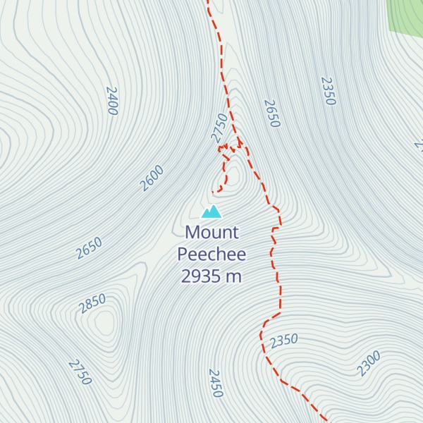 Map of Mount Peechee