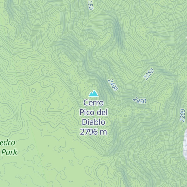 Map of Cerro Pico del Diablo