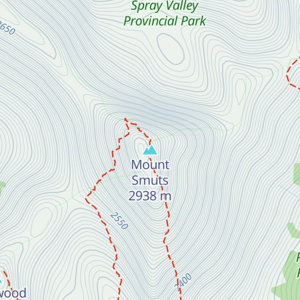 Map of Mount Smuts