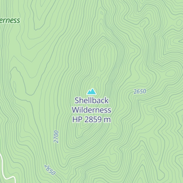 Map of Shellback Wilderness HP