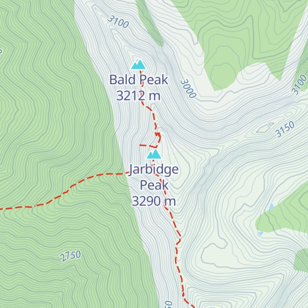 Map of Jarbidge Peak