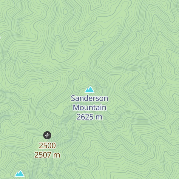Map of Sanderson Mountain