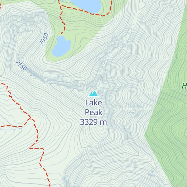 Map of Lake Peak