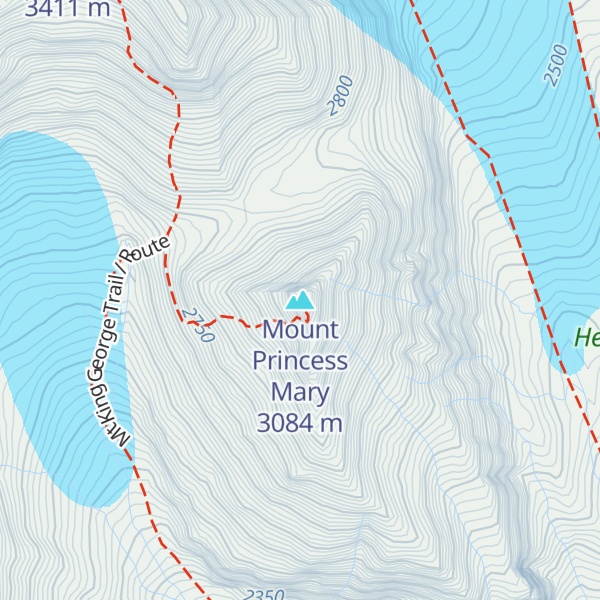 Map of Mount Princess Mary