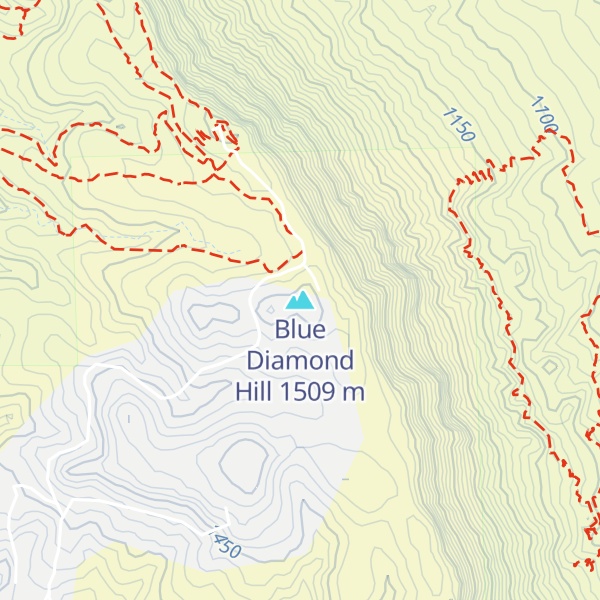 Map of Blue Diamond Hill