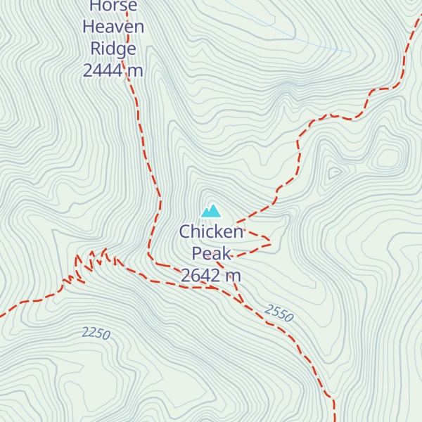Map of Chicken Peak