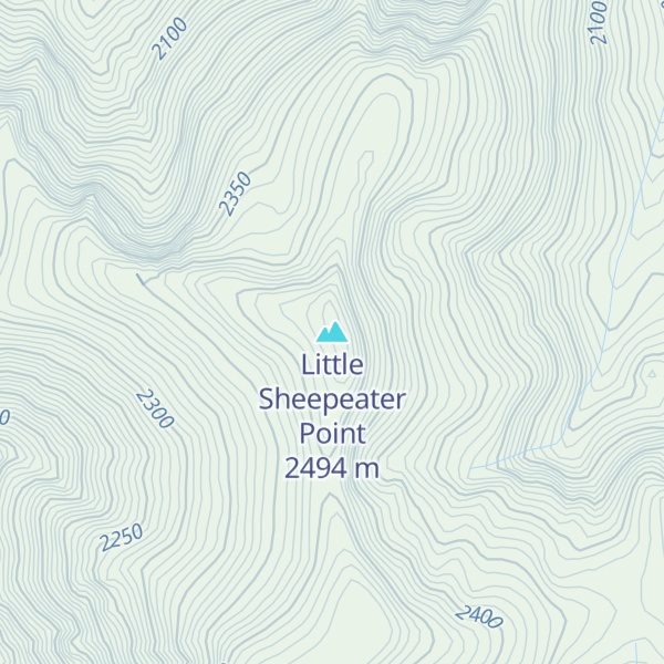 Map of Little Sheepeater Point