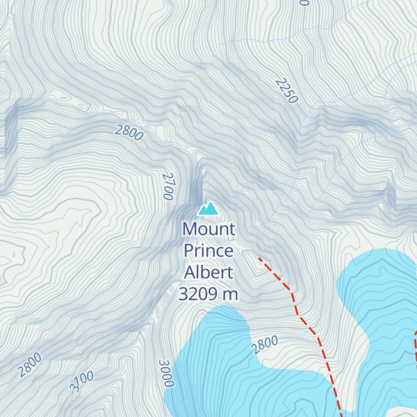 Map of Mount Prince Albert