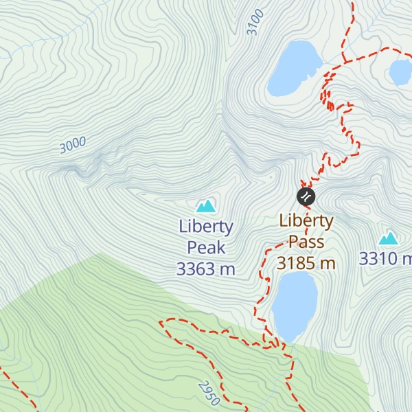 Map of Liberty Peak