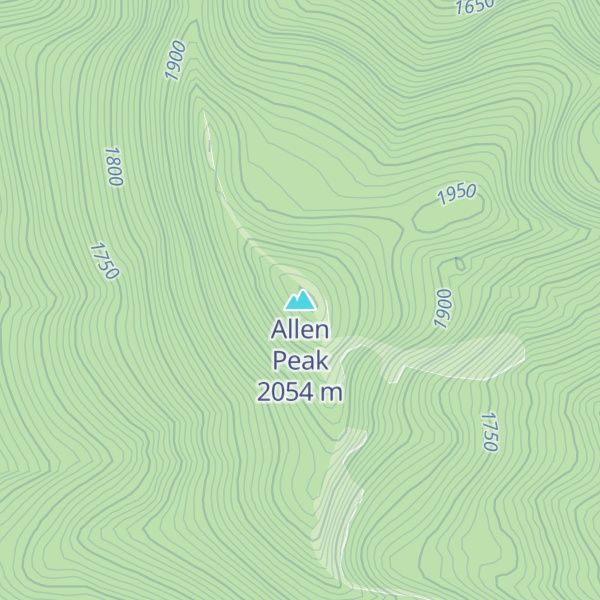Map of Allen Peak