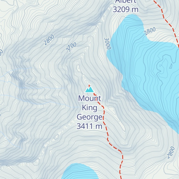 Map of Mount King George