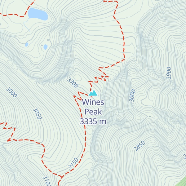 Map of Wines Peak