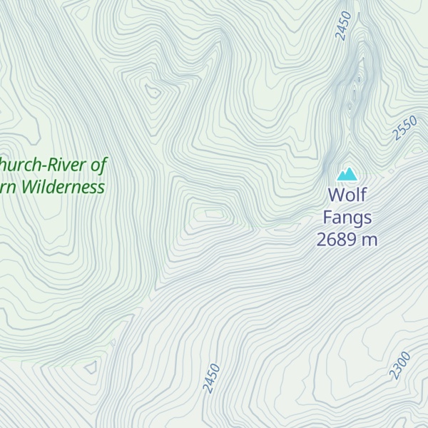 Map of Wolf Fang Peak