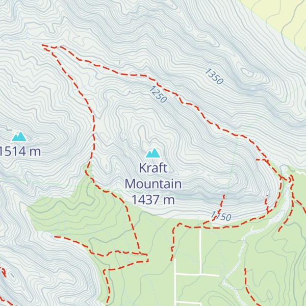 Map of Kraft Mountain