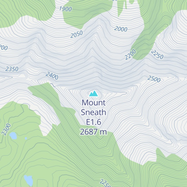 Map of Mount Sneath E1.6