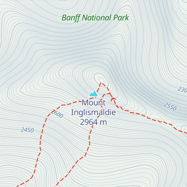 Map of Mount Inglismaldie