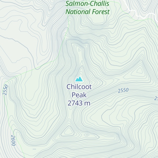 Map of Chilcoot Peak