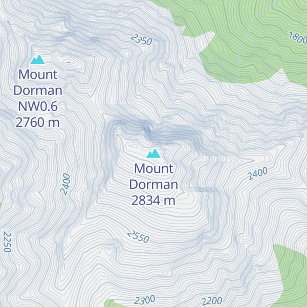Map of Mount Dorman