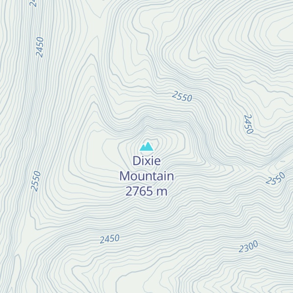 Map of Dixie Mountain