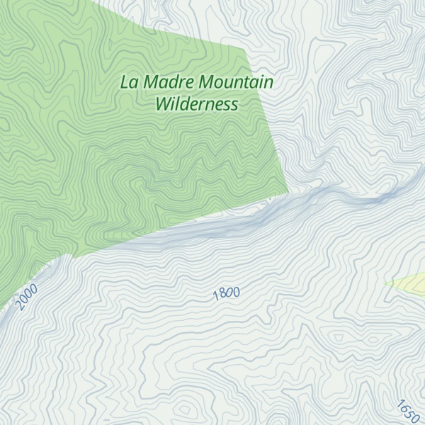 Map of East La Madre Peak