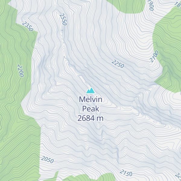 Map of Melvin Peak