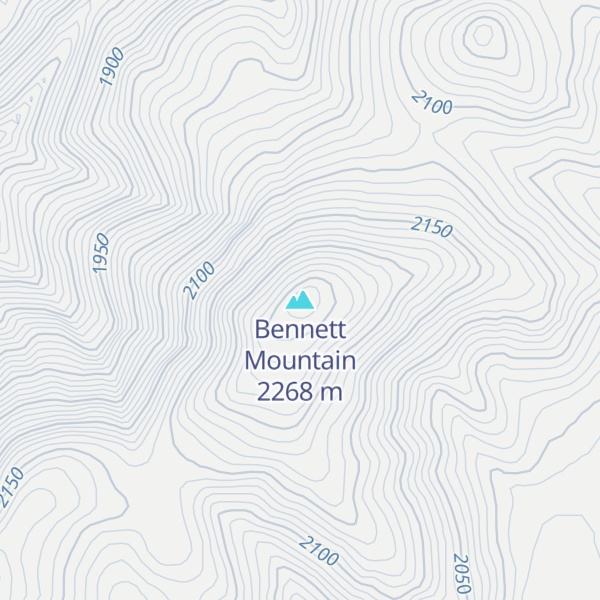 Map of Bennett Mountain