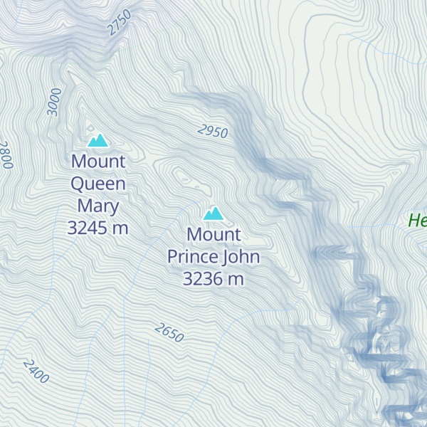 Map of Mount Prince John