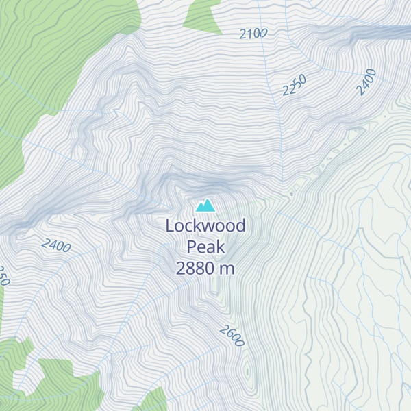 Map of Lockwood Peak