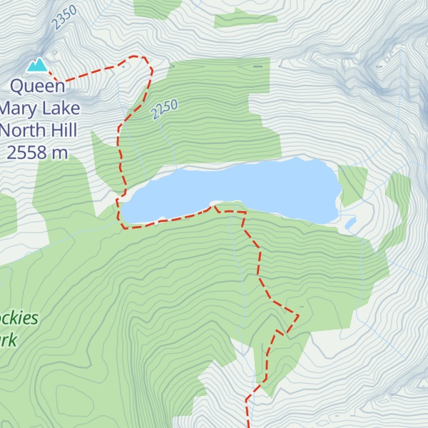 Map of Queen Mary Lake Cabin