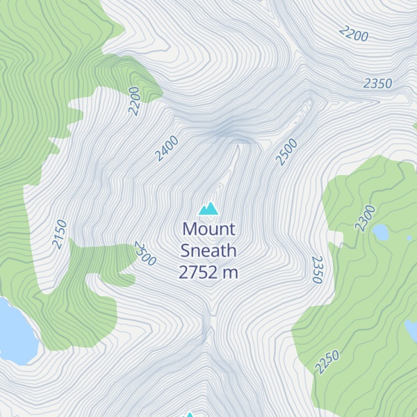 Map of Mount Sneath