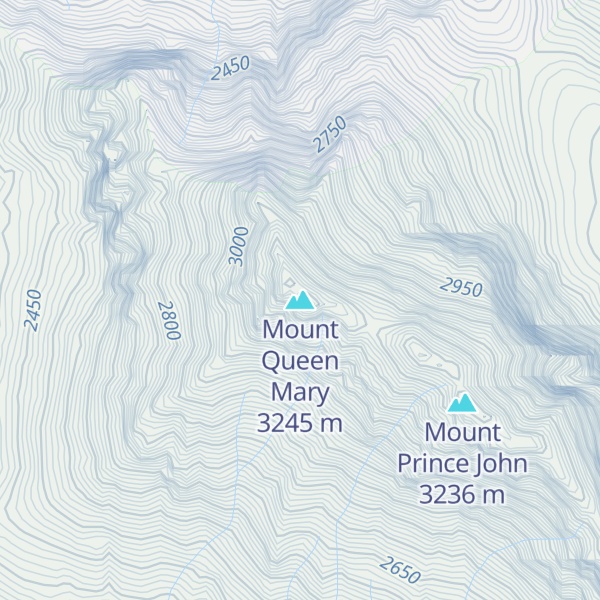 Map of Mount Queen Mary
