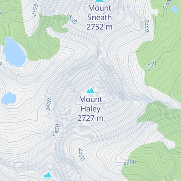 Map of Mount Haley