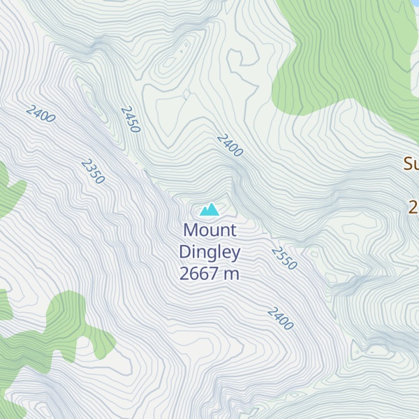 Map of Mount Dingley