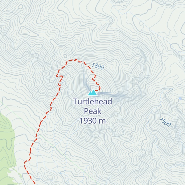 Map of Turtlehead Peak