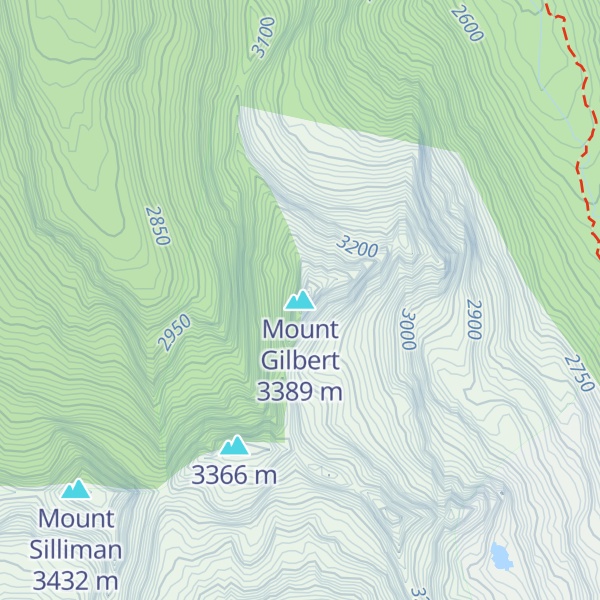 Map of Mount Gilbert