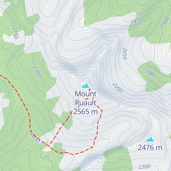 Map of Mount Ruault